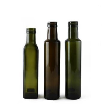 High Quality Durable Stocked Square Antique Dark Green 100ml 200ml 250ml Olive Oil Bottle